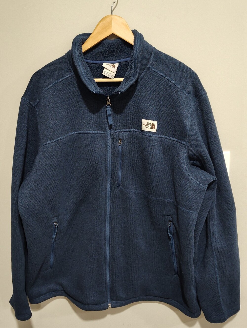 The North Face Men's Gordon Lyons Full Zip Fleece Jacket Coat Blue Heather 2XL